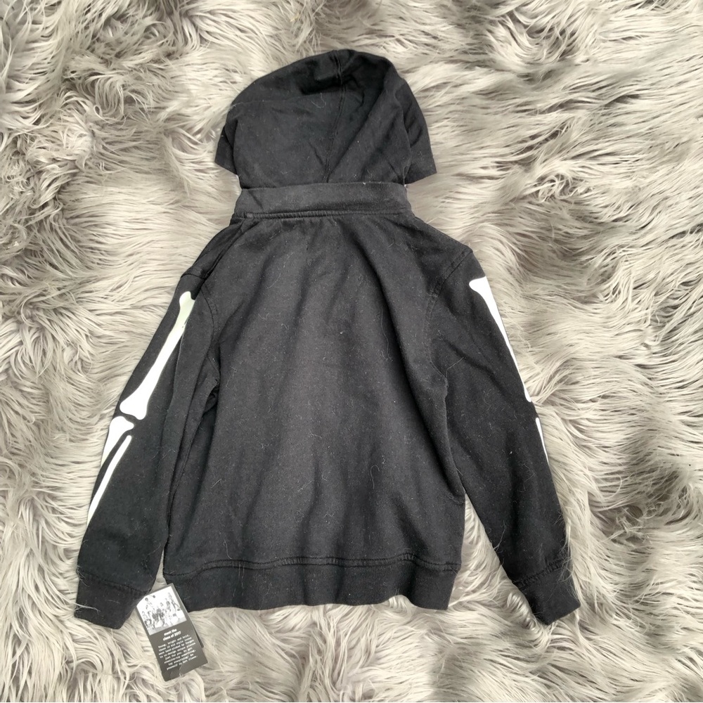 NWT Art Class Glow in the Dark Skeleton Hoodie with Spooky Mask, Size XS 4/5 - Picture 3 of 5